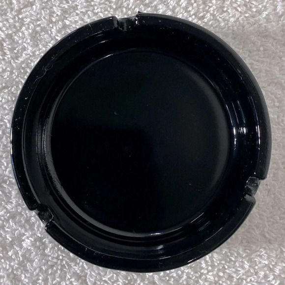 Vintage Holiday International Casino Black Glass Ashtray Trinket Dish - Picture 7 of 10